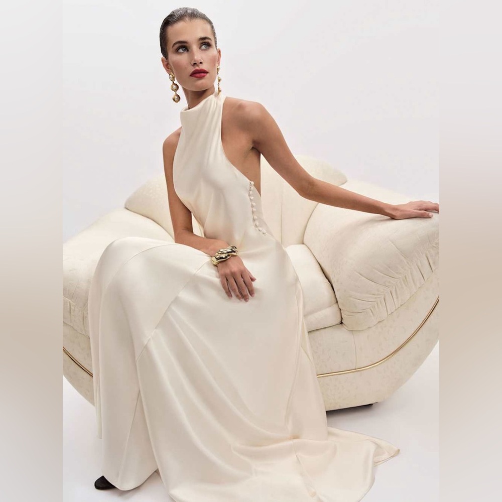 Reformation Roy Satin Dress, NWT